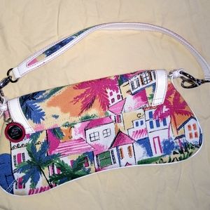 The SAK pink label canvas and white leather